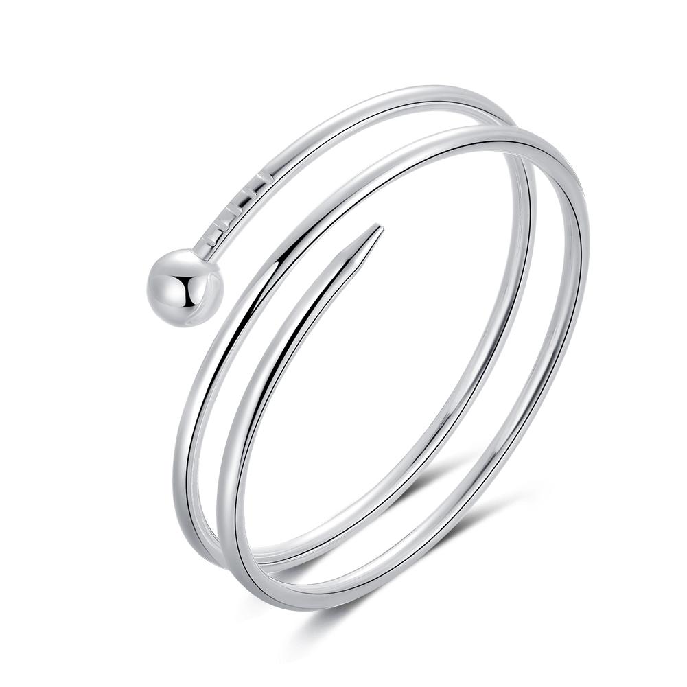 Pin Wrap Bangle 925 Sterling Silver Plated – Hollywood Sensation®