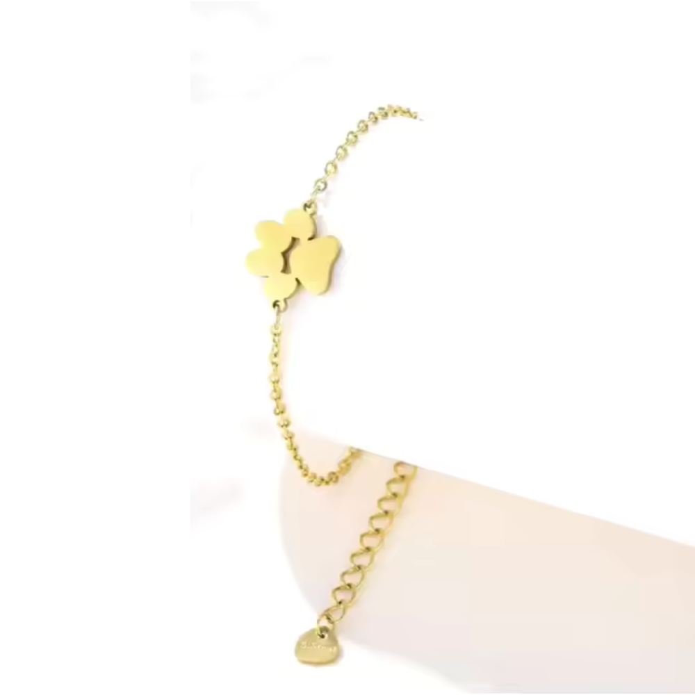 Elegant Paw Cutout Gold Plated Bracelet - Available in Gold and Silver