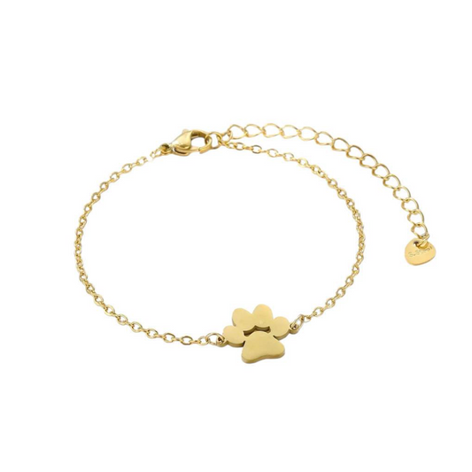 Elegant Paw Cutout Gold Plated Bracelet - Available in Gold and Silver