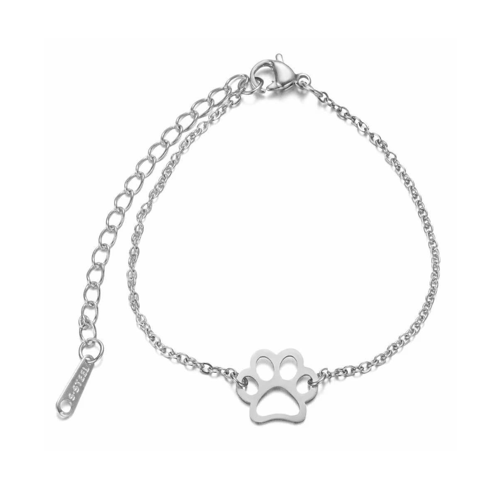 Paw Print Gold Plated Bracelet - Available in Gold and Silver