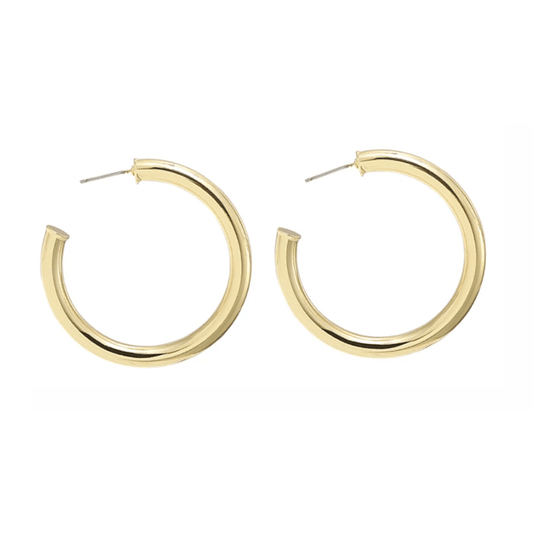 Bold and Beautiful Gold-Plated Hoops