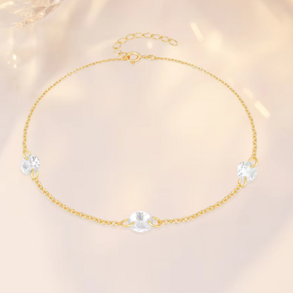 Eternal Glow Bracelet - 18k Gold Plated Sterling Silver with AAAAA Cubic Zirconia