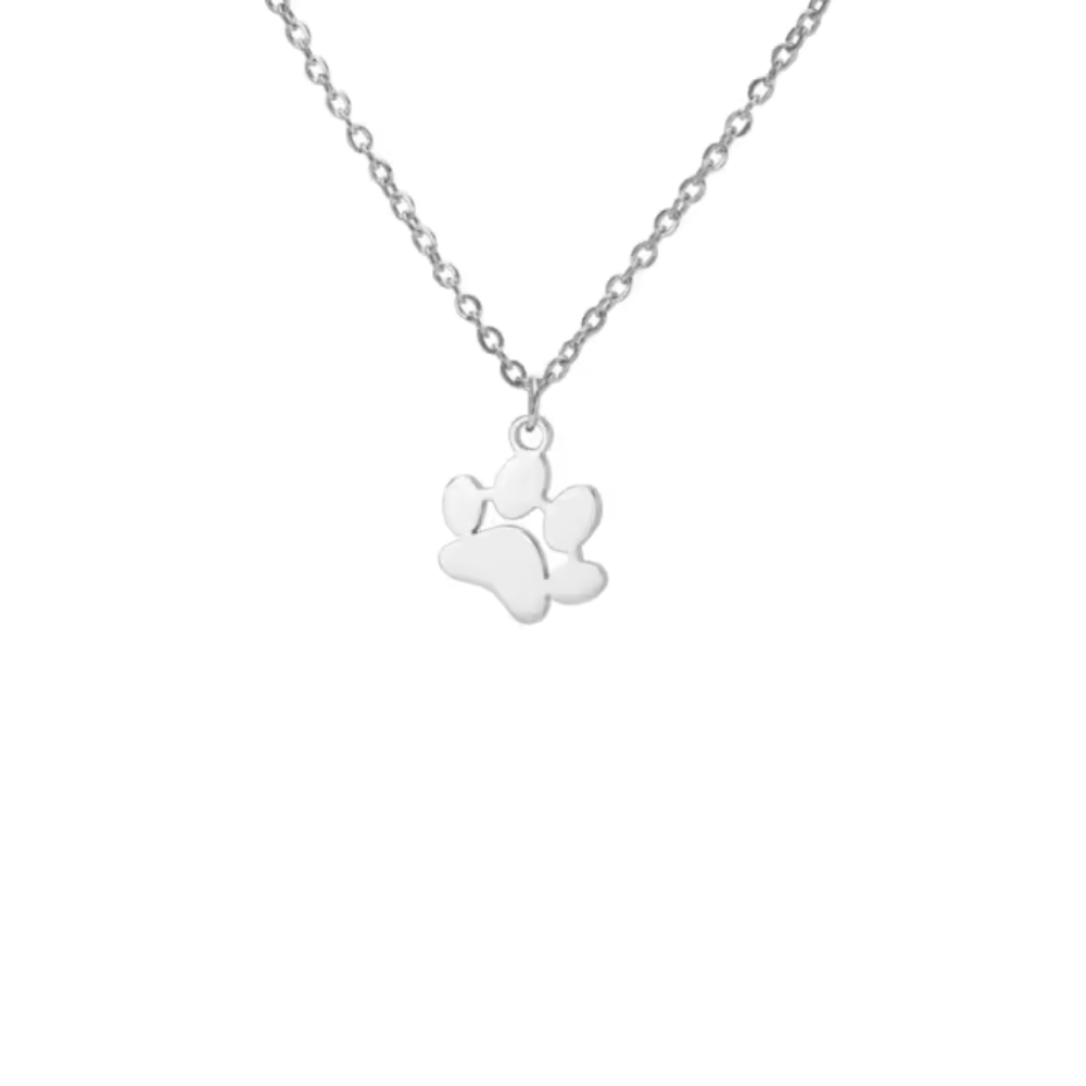 Paw Print Gold Plated Necklace - Available in Gold and Silver