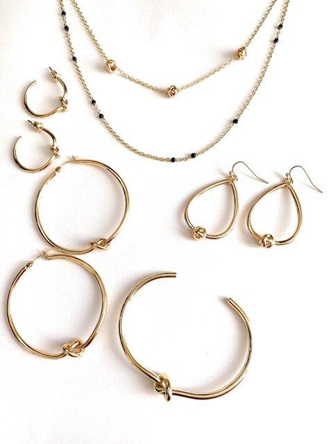 Knot Hoop Earrings