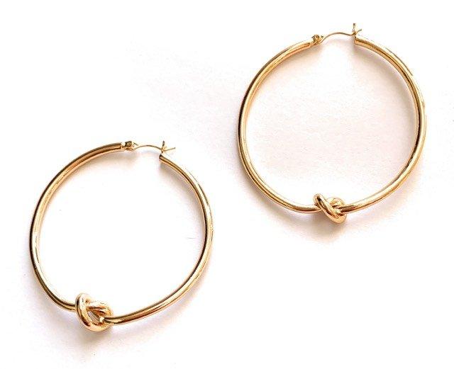 Knot Hoop Earrings