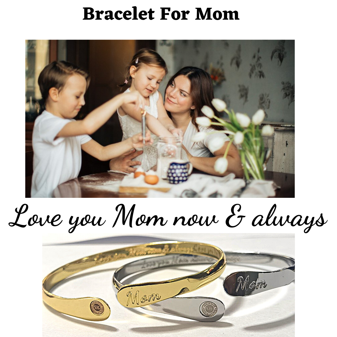Amazing Mom Hand Painted Heart Charm Bangle Bracelet - American Made Pewter  Bracelets from Chubby Chico Charms