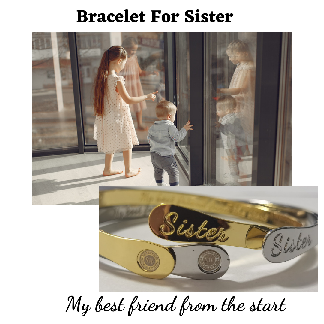 KIKICHIC | NYC | Minimal Bangle Thin Bracelet Sisters Words Engraved in  Silver and Gold.
