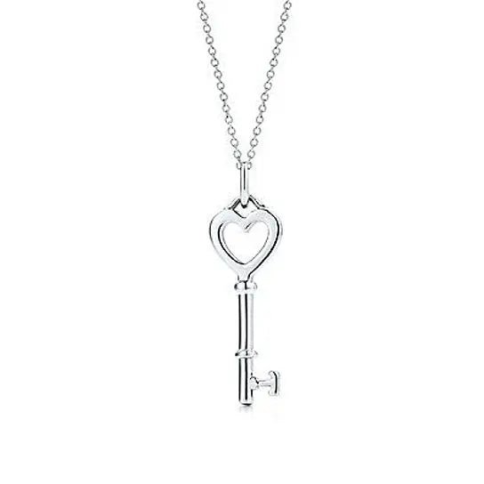 Key to My 925 Heart Sterling Silver Plated Necklace