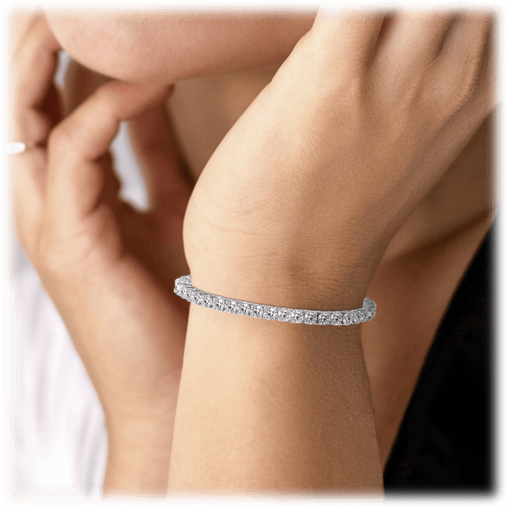 3/8 Carat Beaded Adjustable Bolo Lab Grown Diamond Bracelet in Sterlin –  Netaya